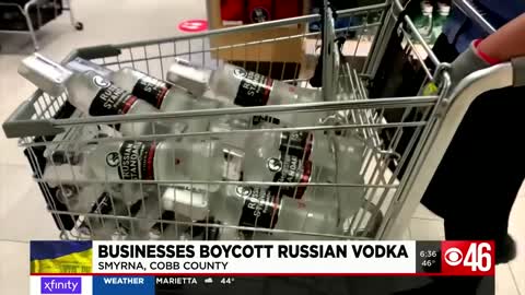 Stores boycotting Russian Vodka in response to Ukraine invasion