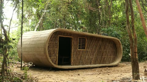 100 Days Building A House in Forest With A Swimming Pool