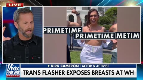 Kirk Cameron reacts to the trans TikTok model who went topless at the White House