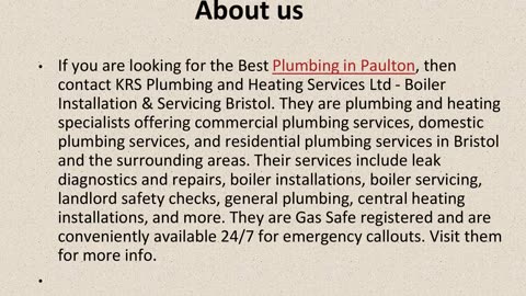 Get The Best Plumbing in Paulton.