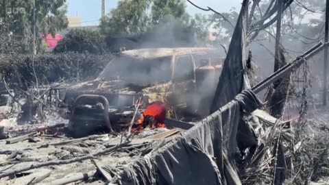 "90 killed and 300 injured" in Israeli strike on Gaza "humanitarian area" | BBC News