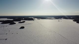 Best Drone Video - Frozen Lake - Aerial View