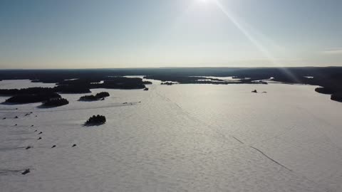 Best Drone Video - Frozen Lake - Aerial View