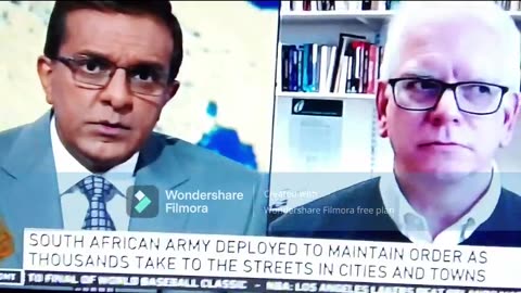 American news : south african army deployed mantain order thousand take street cities & town