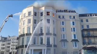 Fire breaks out at England's Royal Albion Hotel