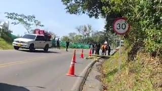 Accidente de motociclista en Guepsa Santander