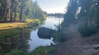 Central Oregon - Little Three Creek Lake - Northernmost Shoreline - 4K