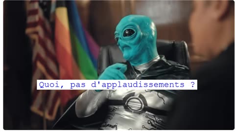 Un extraterrestre confus lorsque les dirigeants de la Terre tentent d'expliquer tous les genres