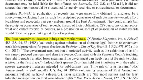 BREAKING: ACLU Letter to federal court SIDES with our journalism in the Biden Diary