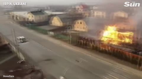 Drone footage of devastation in Irpin, Ukraine#Ukraine war