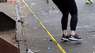 Rat Chases Woman at NYC Marathon