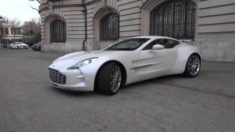 Aston Martin One77 AMAZING Engine Sounds in Paris!