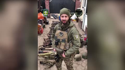Ukrainian Fighter Shows 'Russian Trophies' Seized During Last Two Enemy Attacks