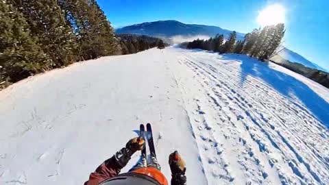Backcountry Couloir Skiing- Bridger Bowl Montana
