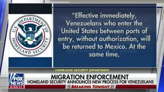 Illegal immigrants from Venezuela will be sent back to Mexico