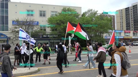 UJA Walk For Israel - Timelapse - Disrupted, shamed by PYM/toronto4palestine protestors