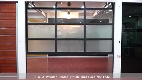 Instime Sectional Modern Industrial Automatic Aluminum Glass Bifold Garage Door For Villa Garage