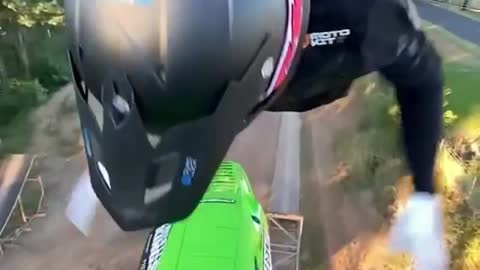 Amazing bike stunt in air🤩
