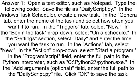 How to schedule a script to run every day for Python