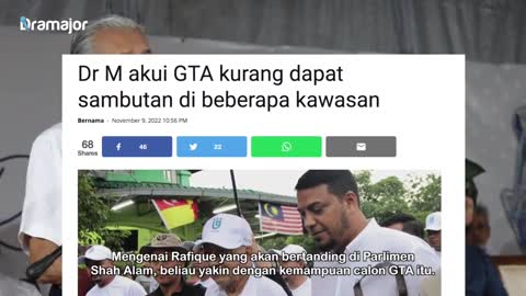 TUN MAHATHIR Mengaku GTA Kurang Mendapat Sambutan! Muhyiddin Yassin Yakin Parti Lawan Hanyut!