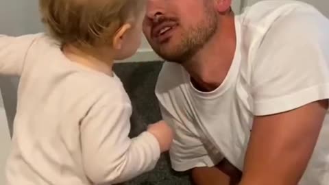 Adorable baby video| baby playing with father must watch