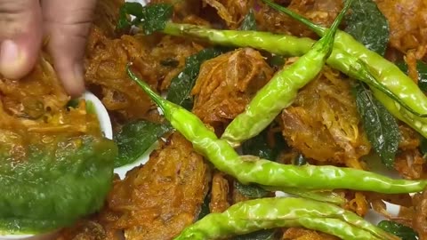 Pyaaj Ke Pakode with Chutney ASMR Cooking