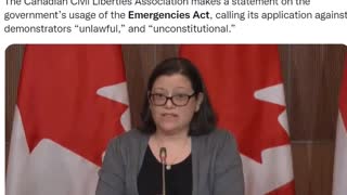 The Canadian Civil Liberties Association makes a statement on the government’s usage of the Emergencies Act, calling its application against demonstrators “unlawful,” and “unconstitutional.”