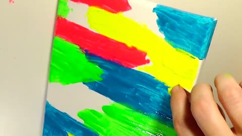 Abstract Painting Using Neon Colors