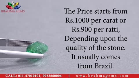 Key Factors that decide the price of Natural Emerald (Panna) Gemstone _ Brahma Gems _ 9953660004