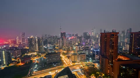 "Kuala Lumpur Skyline Timelapse - A Glimpse of Urban Majesty"