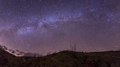 Desert night sky time lapse