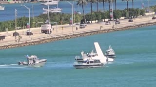 Seaplane Crashes Near the Port of Miami