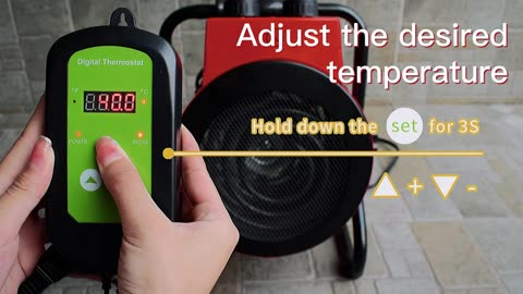AOBMAXET Greenhouse Heater with Digital Thermostat for Grow Tent