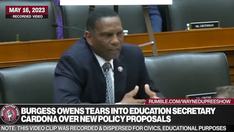 Rep. Owens Tears Into Education Secretary Cardona Over New Policy Proposals