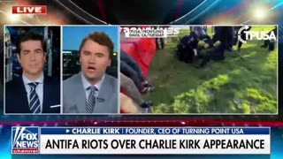 Charlie Kirk on being smeared, and Antifa rioting at one of his events