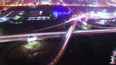 Traffic flow on the overpass