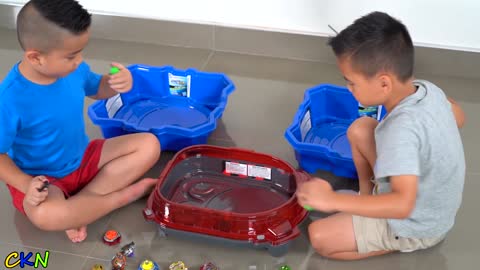 y2mate.com - CKN Toys playing with the new Beyblade Slingshock_ 2021