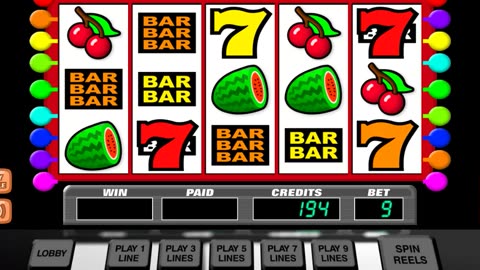 Oldschool retro casino slots win fruits and sevens