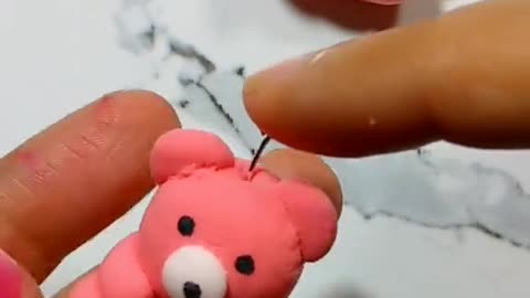 DiY super clay teddy bears earrings 🐻🧁🍭