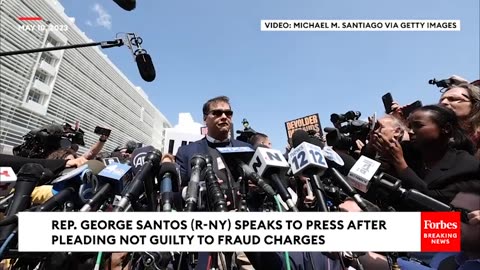 BREAKING NEWS: George Santos Goes Off On Biden Family In Press Briefing After Court Appearance