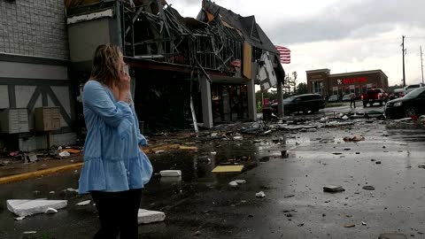 Tornado Destroys Hobby Lobby Store in Gaylord, Michigan