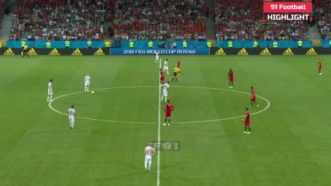 super big match Spain vs Portugal Cristiano Ronaldo scored a hat trick