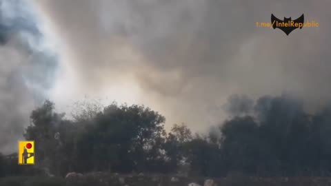 🇷🇺🇷🇺 MERKAVA MAIMED: Hezbollah fighters fire anti-tank guided missile