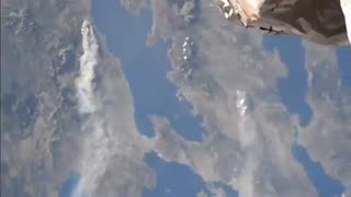 The devastating wildfires in Greece are clearly visible from the International Space Station.