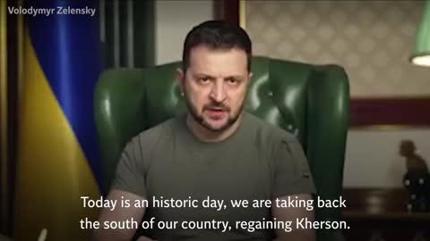 Historic day': Zelensky hails 'return' of Kherson as Ukrainian forces enter city