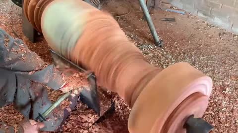 Amazing Woodturning Creative Skills Craft Fastest Easy - Great Art On A Big Wood Lathe