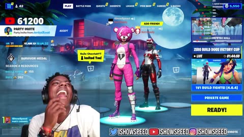 IShowSpeed CRIES 1v1 NickEh30 FORTNITE