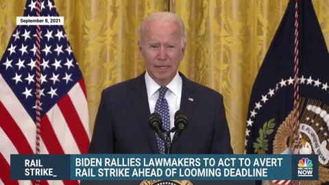 BIDEN RALLIES LAWMAKERS TO ACT TO AVERT RAIL STRIKE AHEAD OF LOOMING DEADLINE