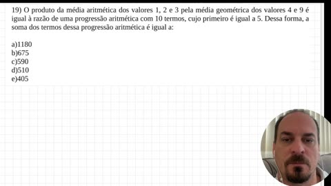 Matemática | Estatística e Sequência | Concurso de Barbacena 2023