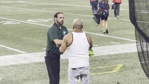 Dared this guy to run on a NFL field... AND THIS HAPPENED !!